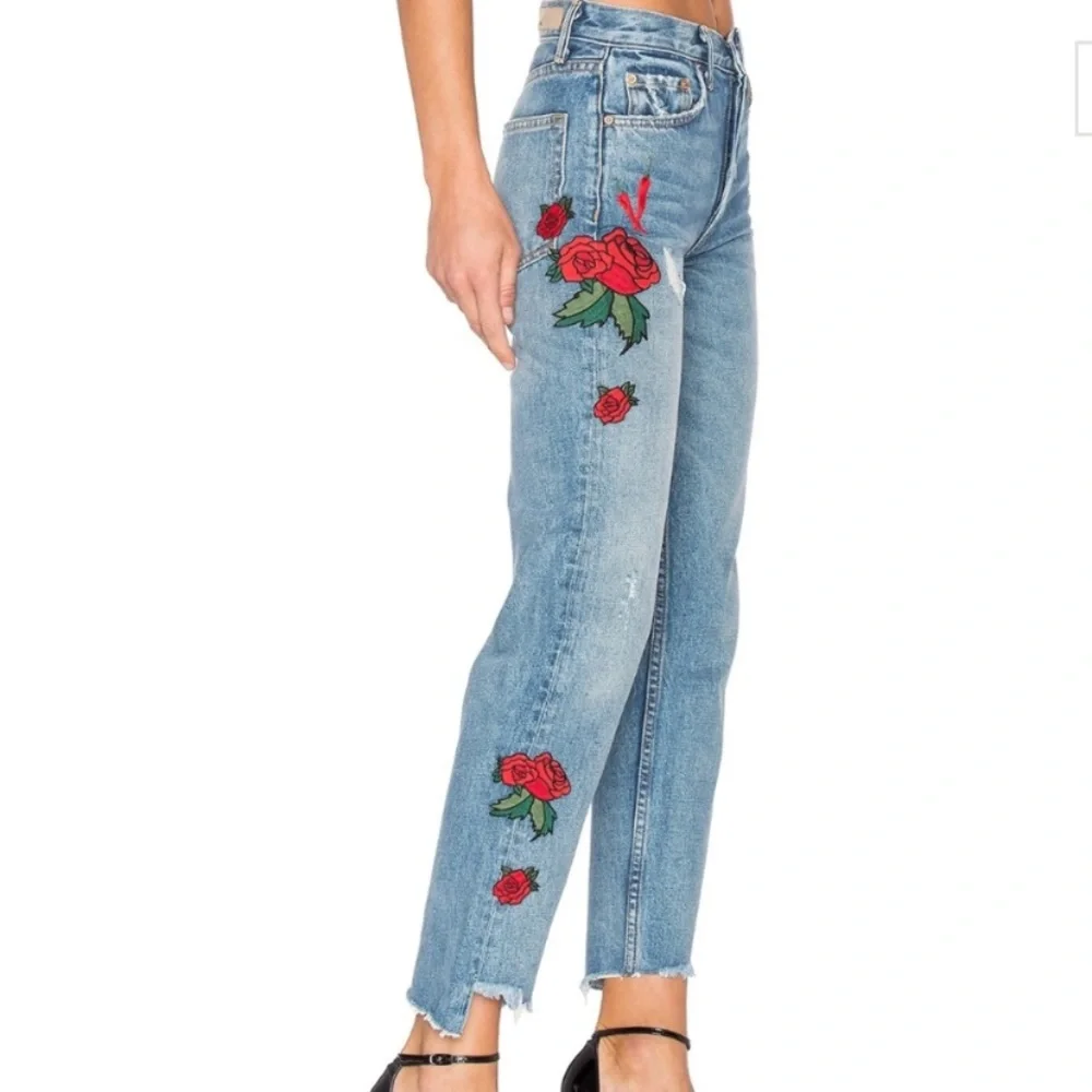 GRLFRND x Revolve Helena High Rise Straight Jean - Picture 4 of 12